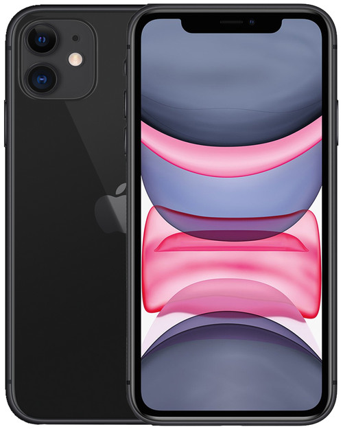 Wholesale Apple iPhone 11 black 64GB unlocked A/B grade bulk smartphone, battery below 80%