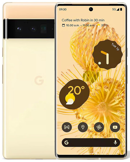 Wholesale Google Pixel 6 Pro yellow 256GB 5G unlocked, A+ stock — bulk smartphone lot