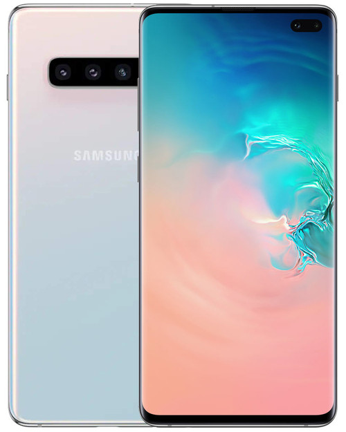 Wholesale Samsung Galaxy S10+ prism white 128GB 4G LTE unlocked, A/B stock — bulk smartphone lot