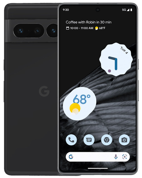 Wholesale Google Pixel 7 Pro GA03417 obsidian black 128GB 5G unlocked, C/D grade — bulk smartphone lot