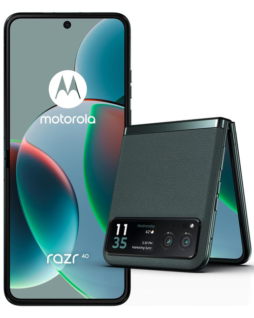 Wholesale Motorola Razr 40 green 128GB 5G, Cricket locked, B/C stock — bulk smartphone lot
