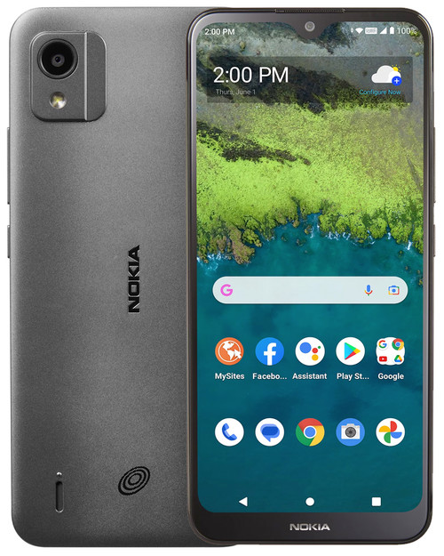 Wholesale Nokia C110 gray 32GB 4G LTE, TracFone locked, A/B stock — bulk smartphone lot