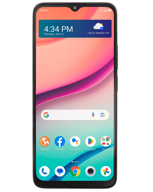 Wholesale TCL K24 gray 64GB 4G LTE Tracfone locked, B/C grade — bulk smartphone lot front view