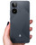 Back view of bulk BLU C9 gray 64GB 4G LTE unlocked A+ stock wholesale phone