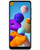 Wholesale Samsung Galaxy A21 black 32GB 4G LTE, carrier locked, A/B — bulk smartphone lot front view