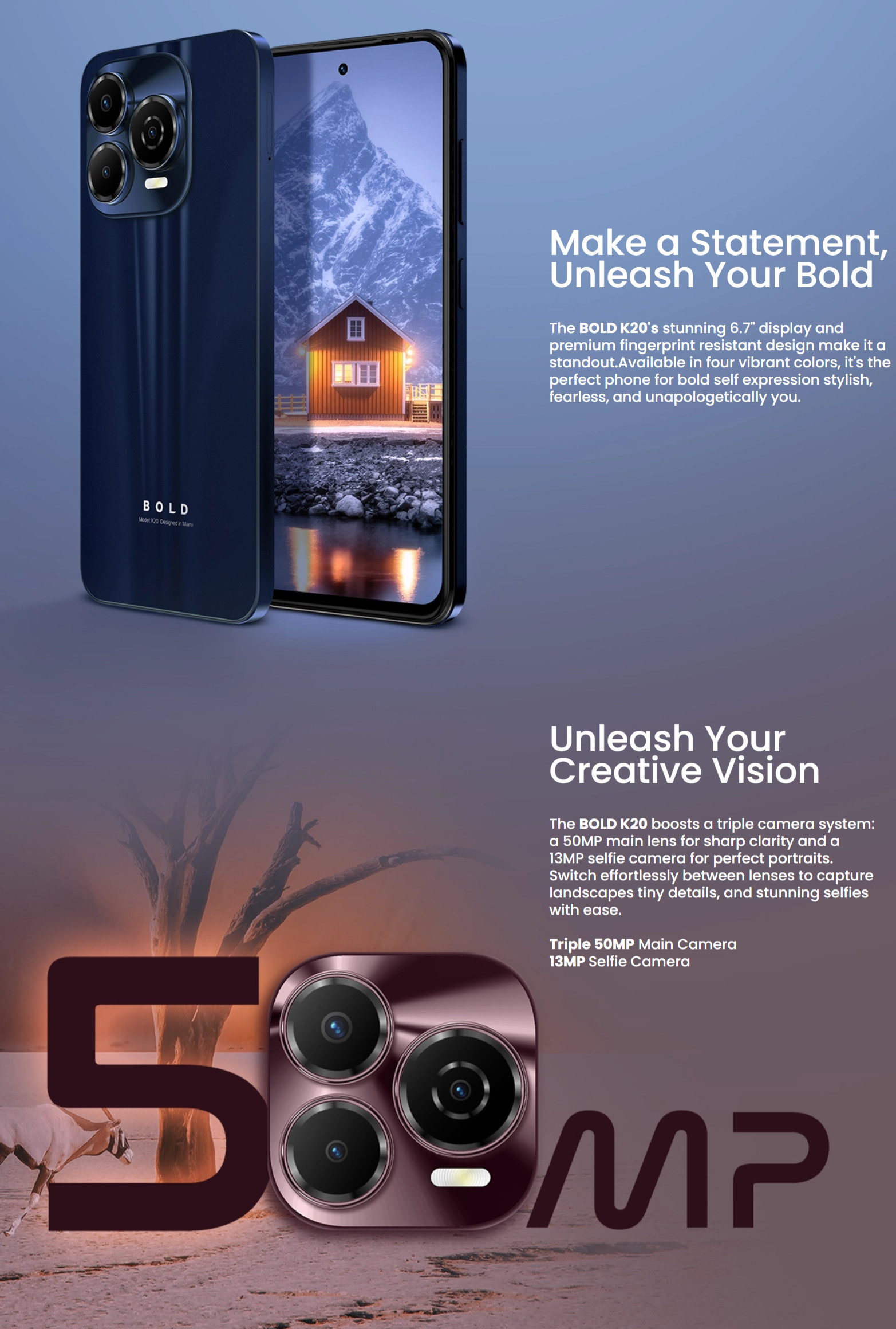 Bulk BLU K20 256GB gold 4G LTE unlocked A+ stock wholesale smartphone camera