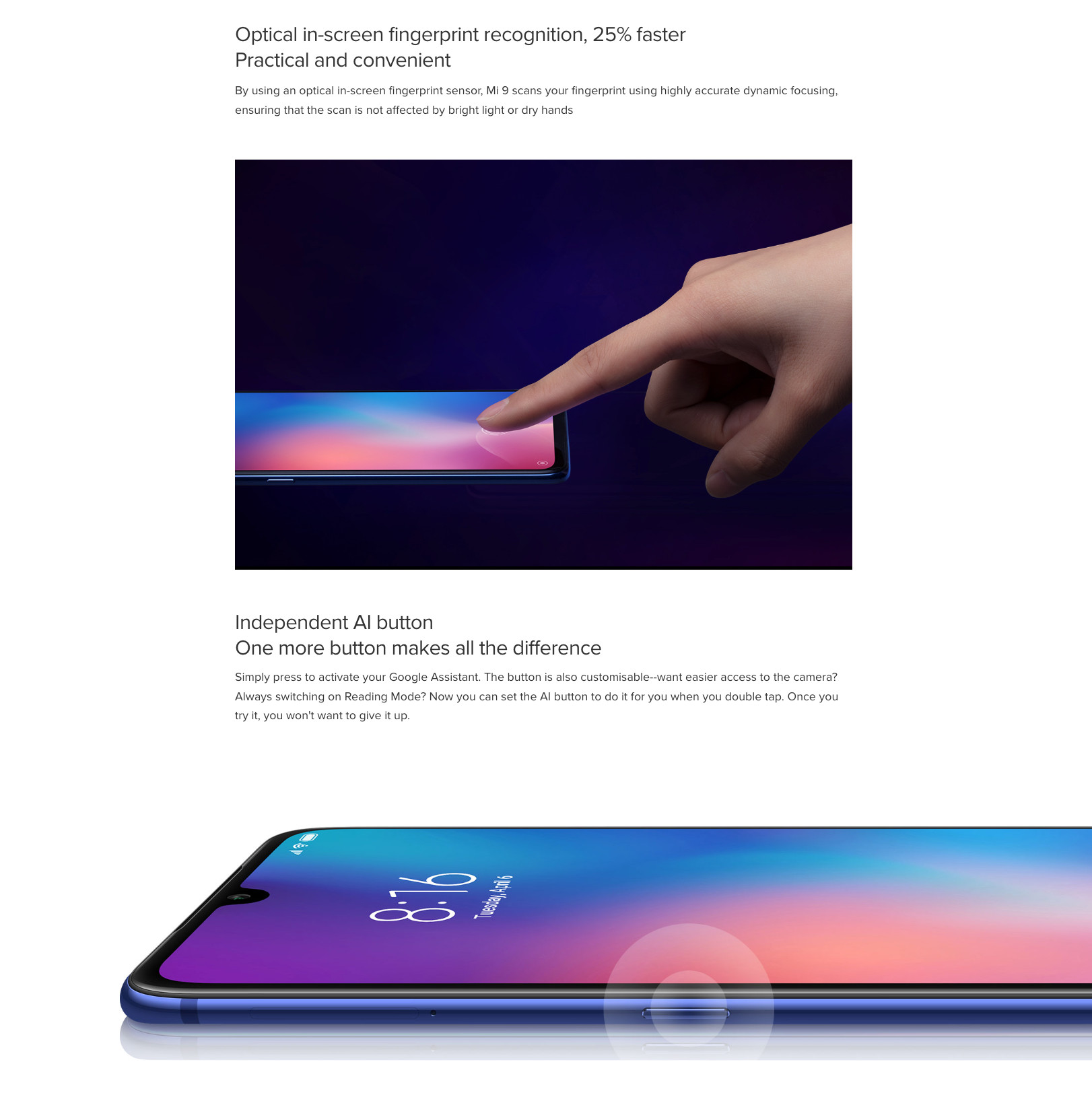 Wholesale Xiaomi Mi 9 black 64GB 4G LTE unlocked A+ stock bulk smartphone fingerprint