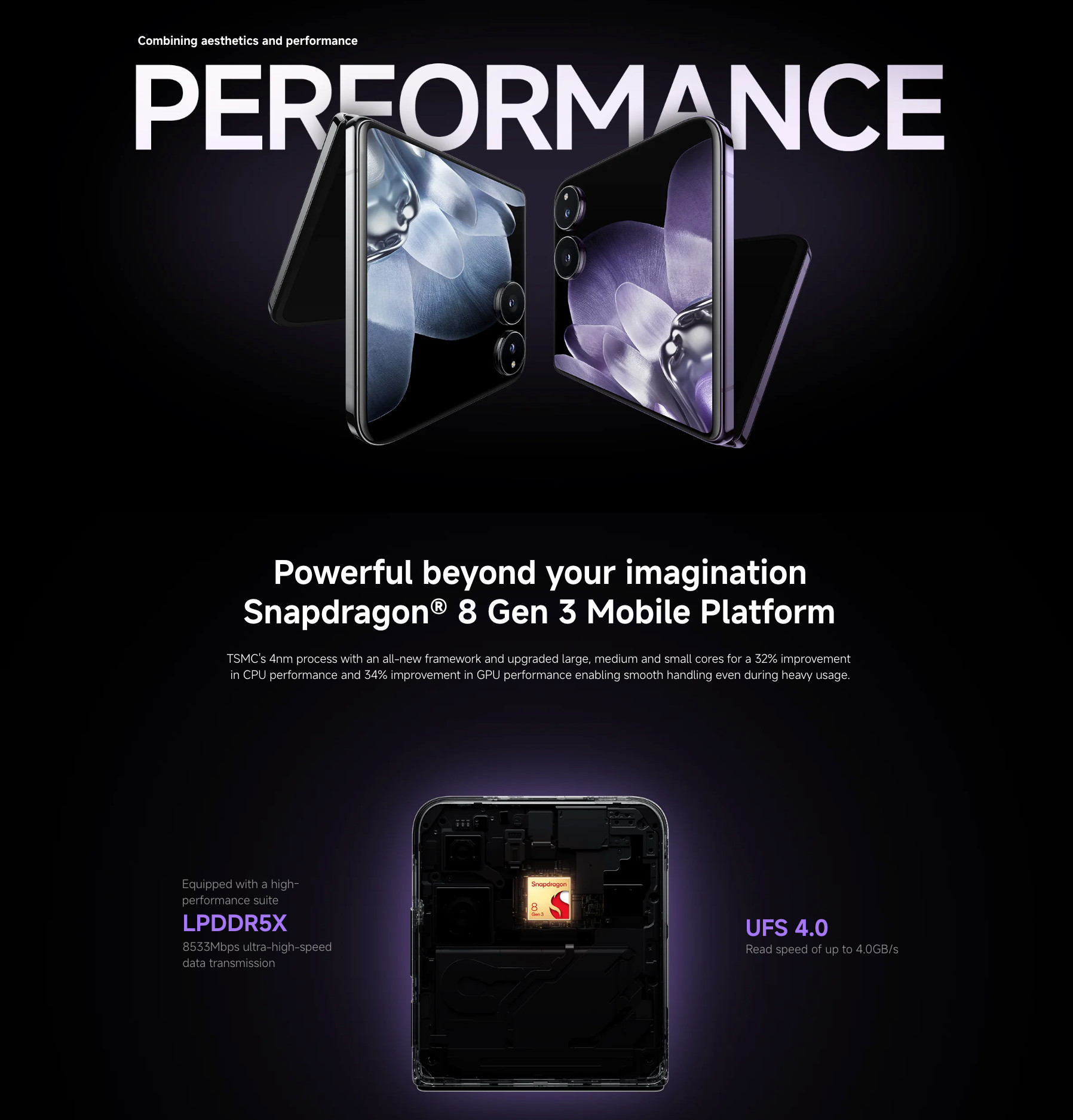 Wholesale Xiaomi Mix Flip black 256GB 5G unlocked A+ stock bulk smartphone performance