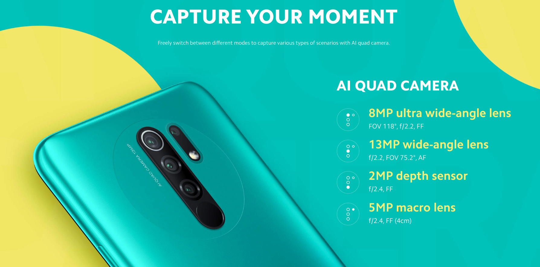 Wholesale Xiaomi Redmi 9 gray 64aG cameraB 4G LTE unlocked A+ stock bulk smartphone