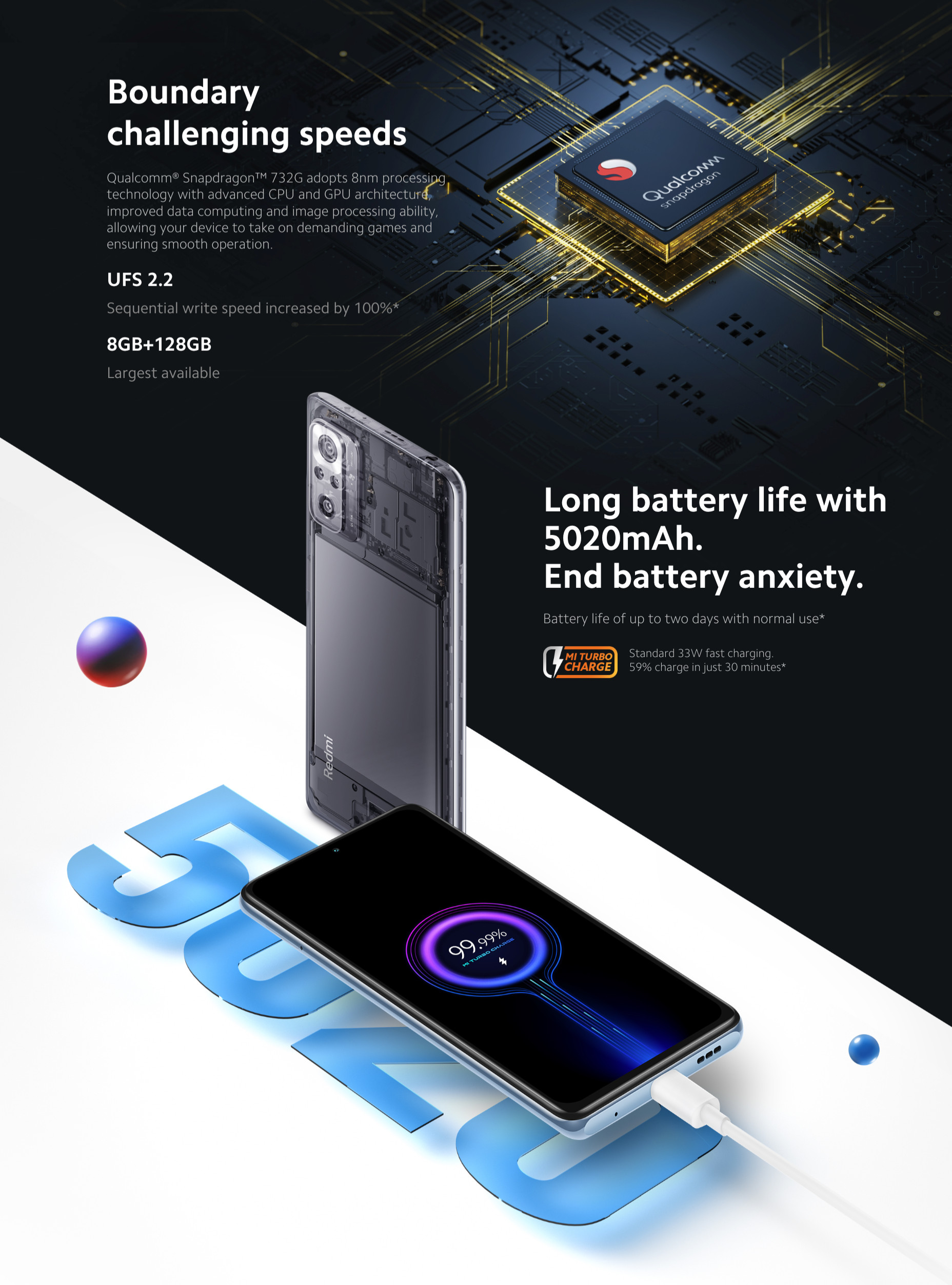 Bulk Xiaomi Redmi Note 10 Pro black 128GB 4G LTE unlocked A+ stock bulk smartphone processor