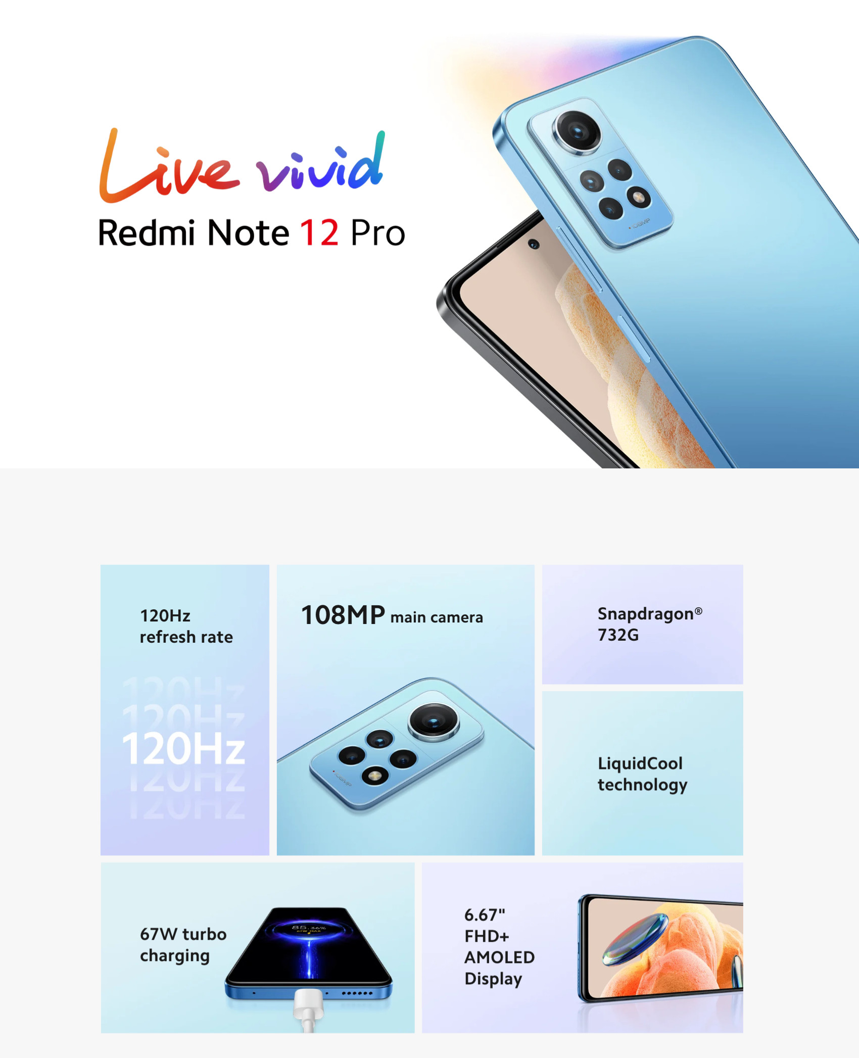 Bulk Xiaomi Redmi Note 12 Pro black 128GB 5G unlocked A+ stock bulk smartphone