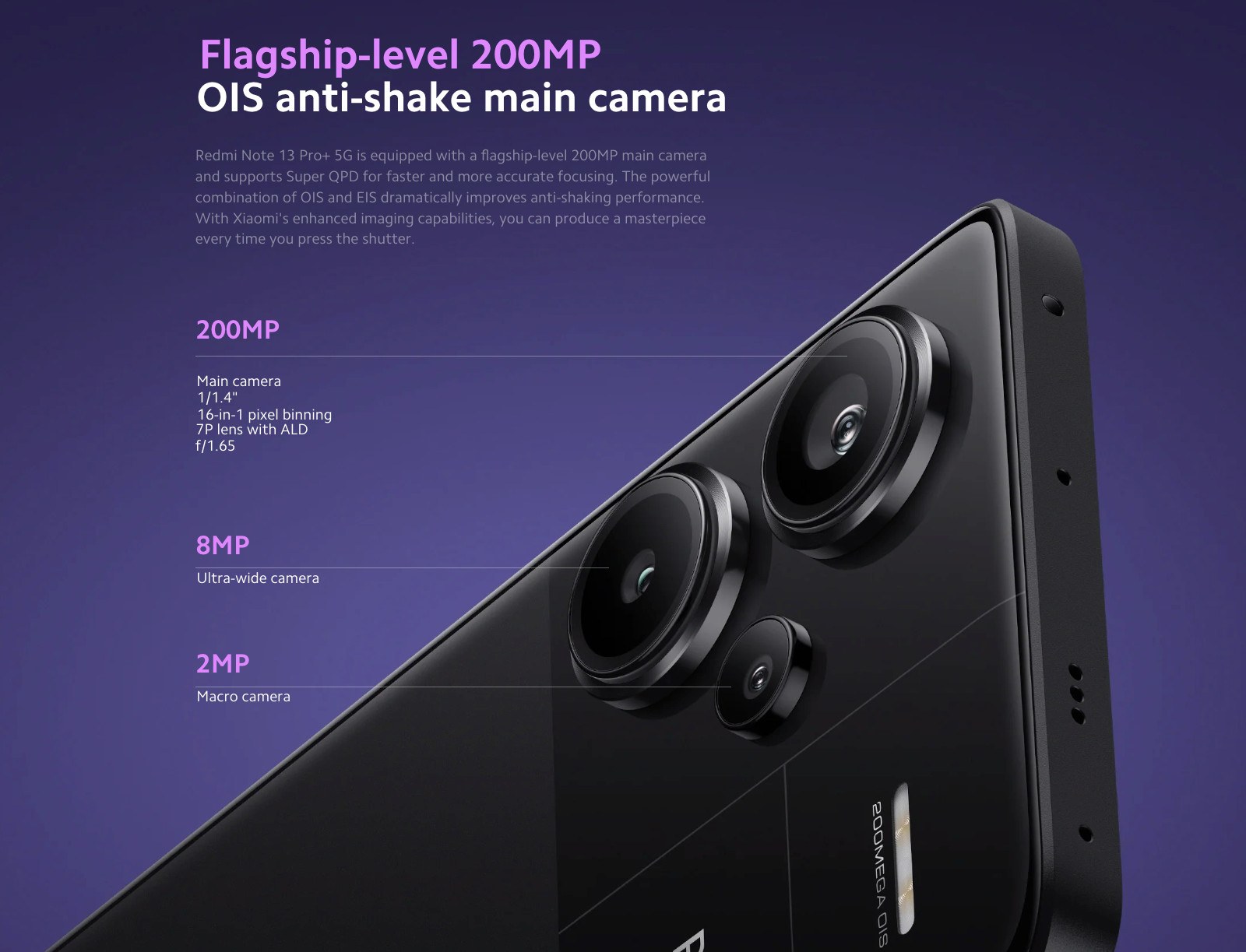 Bulk Xiaomi Redmi Note 13 Pro Plus 256GB 5G unlocked A+ stock bulk smartphone camera