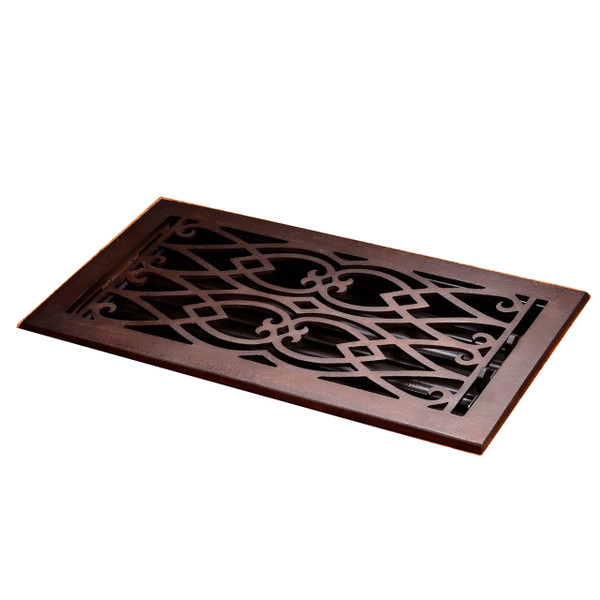 Naiture Victorian Style Bronze Floor Register in 11 Sizes