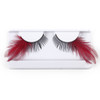 Red feather false strip eyelashes by Lash Stuff