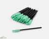 Silicone Peppermint Green/Black Mascara Brushes (50ct)