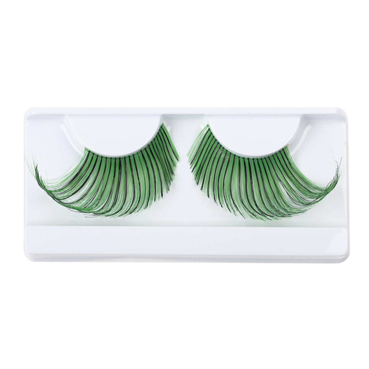 green eyelashes