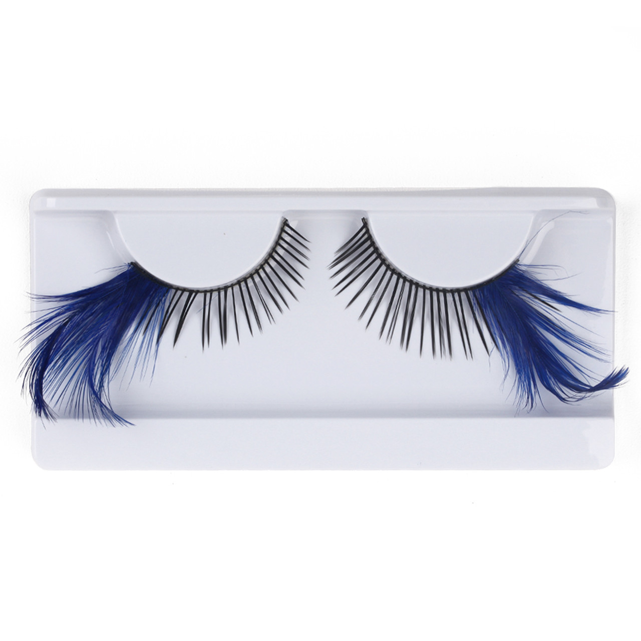 Blue Feather False Strip Eyelashes - Set 3002