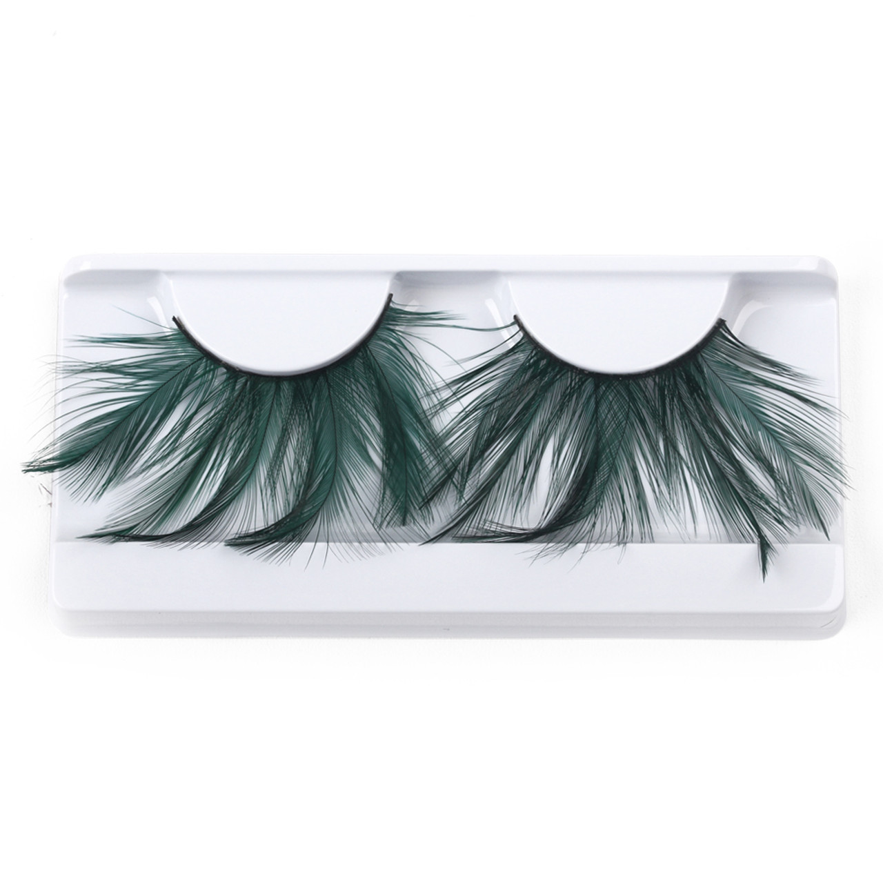 green eyelashes