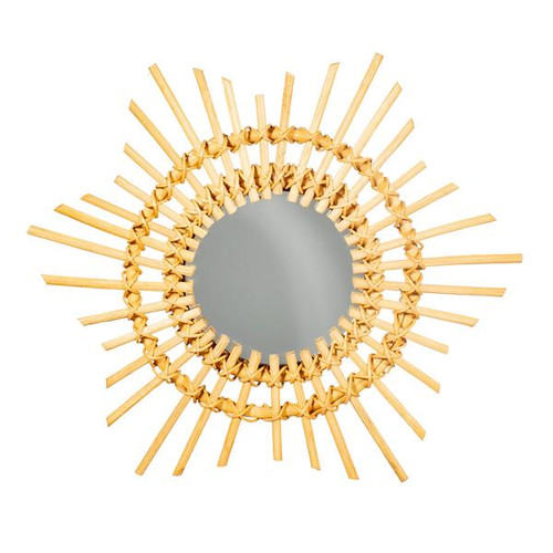 Mini Rattan Starburst Mirror