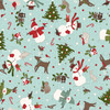 Snowtop Mountain Flannel MASF11162-Q Aqua Bonnie Sullivan Fabric Image