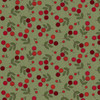 Penny Flower Flannel MASF11432-G Green Bonnie Sullivan Fabric Image