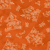 Spooky Stitches MAS10870-O Orange Robin Kingsley Fabric Image