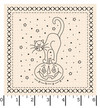 Spooky Stitches MAS10879-O Orange Robin Kingsley Ruler Image