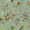 Winter Wreaths MAS10882-G Green Maywood Studio Fabric Image