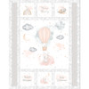 Honey Bunny Minky Panel MASMK10917-WK White/Gray Maywood Studio Fabric Image