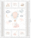 Honey Bunny Minky Panel MASMK10917-WK White/Gray Maywood Studio Yard Image