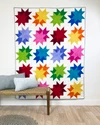 Shadow Play Flannel Shadow Stars Quilt Free Pattern Project Image Brights