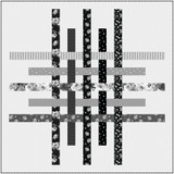 The Overlap Quilt by Sew Mariana made with fabrics from the Moonlit Walk collection Image