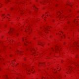 Christmastime MAS11094-R Red Robin Kingsley Fabric Image Christmastime MAS11094-R Red Robin Kingsley Fabric Image