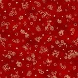 Christmastime MAS11097-R Red Robin Kingsley Fabric Image Christmastime MAS11097-R Red Robin Kingsley Fabric Image
