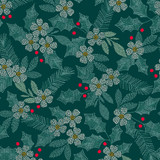 Holiday Stitches MAS11172-G Deep Green Maywood Studio Fabric Image Holiday Stitches MAS11172-G Deep Green Maywood Studio Fabric Image