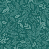 Holiday Stitches MAS11173-G Deep Green Maywood Studio Fabric Image