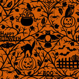 Pumpkin Grove MAS11180-OJ Orange/Black Maywood Studio Fabric Image Pumpkin Grove MAS11180-OJ Orange/Black Maywood Studio Fabric Image