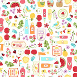 Sippin' on Sunshine MAS11071-W White  Kimberbell Fabric Image