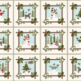 Snowtop Mountain Flannel MASF11161-E Cream Bonnie Sullivan Fabric Image