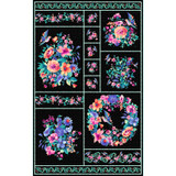 Summer Buzz MAS11060-J Black Maywood Studio Fabric Image Summer Buzz MAS11060-J Black Maywood Studio Fabric Image