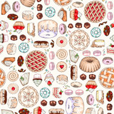 Dessert First MAS11220-E Cream Kris Lammers Fabric Image