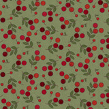 Penny Flower Flannel MASF11432-G Green Bonnie Sullivan Fabric Image