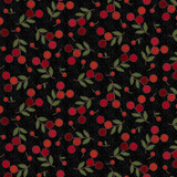 Penny Flower Flannel MASF11432-J Black Bonnie Sullivan Fabric Image