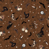 Dark Moon MAS11562-O Orange Maywood Studio Fabric Image