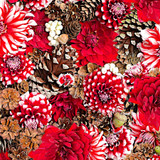 Hand Picked: Christmas MAS10715-RW Fabric Image Hand Picked: Christmas MAS10715-RW Fabric Image