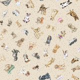 Whiskers & Paws MAS10417-E Cream Hannah Dale Fabric Image Whiskers & Paws MAS10417-E Cream Hannah Dale Fabric Image