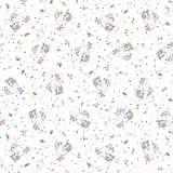 Whiskers & Paws MAS10418-W White Hannah Dale Fabric Image Whiskers & Paws MAS10418-W White Hannah Dale Fabric Image