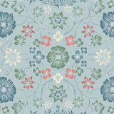 Cottage Flowers MAS10830-BZ Blue/Multi Susie Hetherington Fabric Image