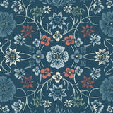 Cottage Flowers MAS10830-NZ Navy/Multi Susie Hetherington