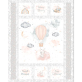 Honey Bunny Minky Panel MASMK10917-WK White/Grey Maywood Studio Fabric Image Honey Bunny Minky Panel MASMK10917-WK White/Grey Maywood Studio Fabric Image